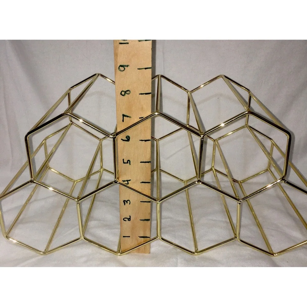 MCM Gold Wine Rack Freestanding Bottle Holder, 7 Bottle Capacity